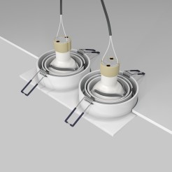MAYTONI Spot reflektor sufitowy 2punktowy Wbudowany Obrotowy Atom 10W GU10 DL024-2-02W