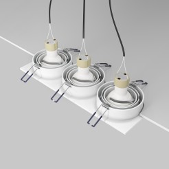 MAYTONI Spot reflektor sufitowy 3punktowy Wbudowany Obrotowy Atom 10W GU10 DL024-2-03W