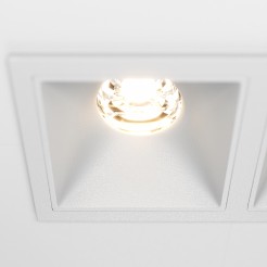 MAYTONI Spot reflektor sufitowy 1punktowy Wbudowany Alfa LED 20W LED 1000lm 3000K 90 CRI DL043-02-10W3K-SQ-W