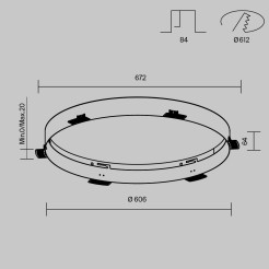MAYTONI Akcesoria do lampa wbudowana Accessories DLA032-TRS90-W