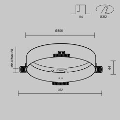 MAYTONI Akcesoria do lampa wbudowana Accessories DLA032-TRS36-W
