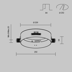 MAYTONI Akcesoria do lampa wbudowana Accessories DLA032-TRS24-W