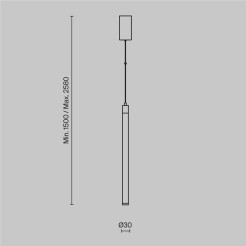 MAYTONI Lampa wisząca Ray 20W LED 2180lm 3000K 80 CRI  P022PL-L20W3K