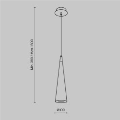 MAYTONI Lampa wisząca Nevill 10W GU10 P318PL-01B