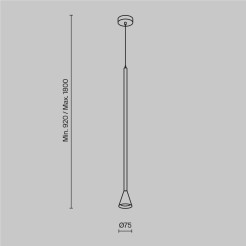 MAYTONI Lampa wisząca Arrow 10W GU10 P064PL-01B