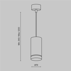 MAYTONI Lampa wisząca Orlo 12W LED 560lm 3000K 90 CRI  P085PL-12W3K-B