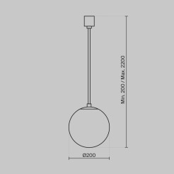 MAYTONI Lampa wisząca Luna 5W LED 310lm 3000K 90 CRI  P039PL-5W3K-20-B