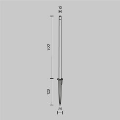 MAYTONI Słupek oświetleniowy Spear 1W LED 50lm 3000K 80 CRI  O441FL-L1GF3K