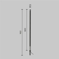 MAYTONI Słupek oświetleniowy Pole 24W LED 1200lm 3000K 80 CRI  O440FL-L24GF3K