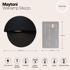 MAYTONI Lampa ścienna (kinkiet) Mezzo 7,4W LED 513lm 3000K 80 CRI  O033WL-L7B3K