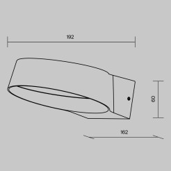 MAYTONI Lampa ścienna (kinkiet) Share 12W LED 1200lm 3000K 80 CRI  O443WL-L12GF3K