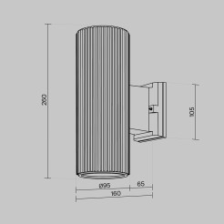 MAYTONI Lampa ścienna (kinkiet) Rando 60W E27 O419WL-02GR