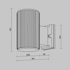 MAYTONI Lampa ścienna (kinkiet) Rando 60W E27 O419WL-01GR