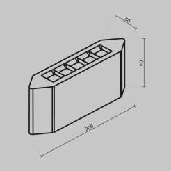 MAYTONI Oświetlenie architektoniczne Pull 8W LED 400lm 3000K 80 CRI  O412WL-L8GF3K