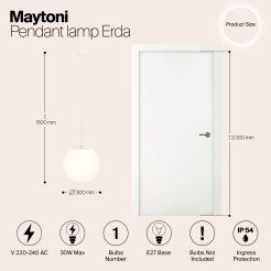MAYTONI Lampa wisząca Erda 30W E27 O594PL-01W