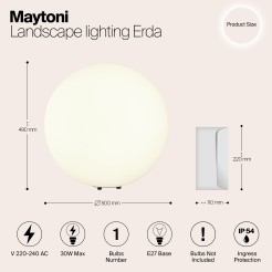 MAYTONI Słupek oświetleniowy Erda 30W E27 O594FL-01W1