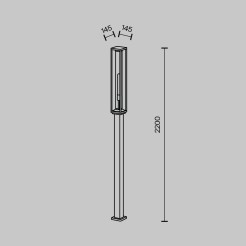 MAYTONI Słupek oświetleniowy Cell 15W E27 O452FL-01GF3