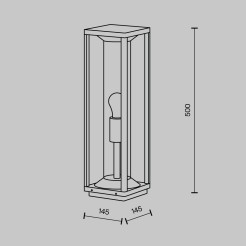 MAYTONI Słupek oświetleniowy Cell 15W E27 O452FL-01GF1