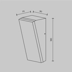 MAYTONI Lampa ścienna (kinkiet) Brick 10W LED 1100lm 3000K 80 CRI  O436WL-L10GF3K1