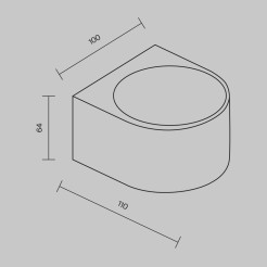 MAYTONI Oświetlenie architektoniczne Blow 5W LED 500lm 3000K 80 CRI  O435WL-L5GF3K