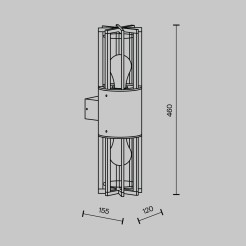 MAYTONI Lampa ścienna (kinkiet) Barrel 15W E27 O453WL-02GF