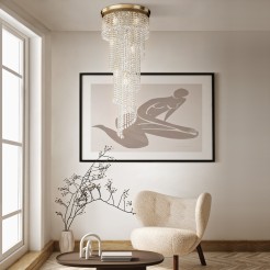 MAYTONI Żyrandol Cascade 60W E14 DIA522-CL-12-G