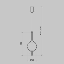 MAYTONI Lampa wisząca The Sixth Sense 7W LED 400lm 3000K 70 CRI  Z020PL-L6B3K