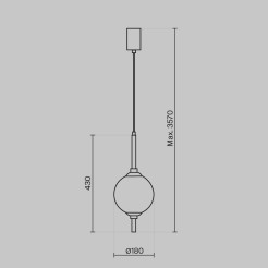MAYTONI Lampa wisząca The Sixth Sense 7W LED 400lm 3000K 70 CRI  Z020PL-L6BS3K