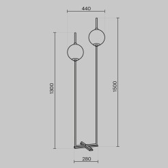 MAYTONI Lampa podłogowa The Sixth Sense 12W LED 750lm 3000K 70 CRI  Z020FL-L12BS3K