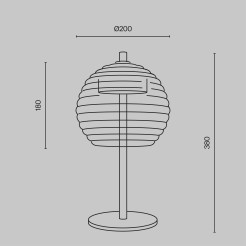 MAYTONI Lampa stołowa Mystic 8W LED 100lm 3000K 80 CRI  P060TL-L12BSK1
