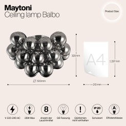 MAYTONI Lampa sufitowa Balbo 28W G9 MOD112CL-08N