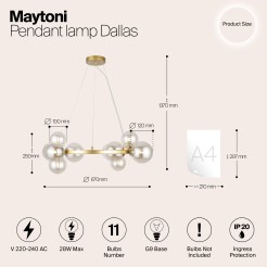 MAYTONI Lampa wisząca Dallas 28W G9 MOD545PL-11G