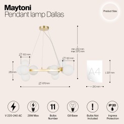 MAYTONI Lampa wisząca Dallas 28W G9 MOD545PL-11BS