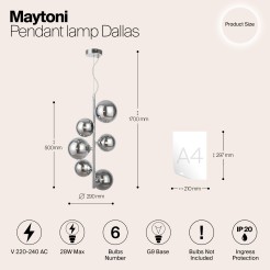 MAYTONI Lampa wisząca Dallas 28W G9 MOD545PL-06CH