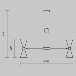 MAYTONI Lampa wisząca Vesper 40W E14 MOD108PL-14WG
