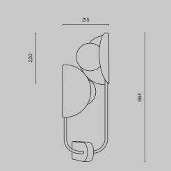 MAYTONI Lampa ścienna (kinkiet) Tropic 40W G9 MOD164WL-02BS1