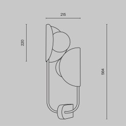 MAYTONI Lampa ścienna (kinkiet) Tropic 40W G9 MOD164WL-02BS