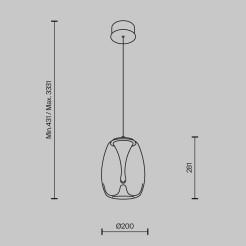 MAYTONI Lampa wisząca Splash 7W LED 620lm 3000K 80 CRI  MOD282PL-L8G3K1
