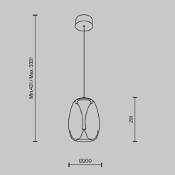 MAYTONI Lampa wisząca Splash 7W LED 280lm 3000K 80 CRI  MOD282PL-L8G3K