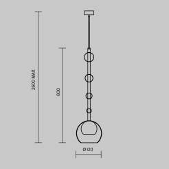 MAYTONI Lampa wisząca Ros 28W GU10 MOD227PL-01B