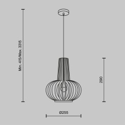 MAYTONI Lampa wisząca Roots 40W E27 MOD193PL-01W