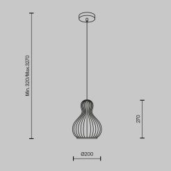 MAYTONI Lampa wisząca Roots 40W E27 MOD192PL-01W