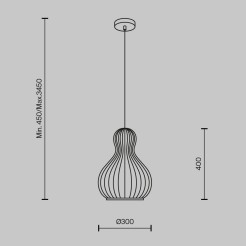 MAYTONI Lampa wisząca Roots 40W E27 MOD192PL-01W1