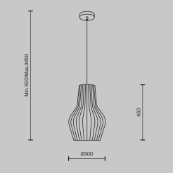 MAYTONI Lampa wisząca Roots 40W E27 MOD191PL-01W1