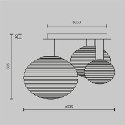 MAYTONI Lampa sufitowa Reels 40W E14 MOD268CL-03G
