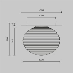 MAYTONI Lampa sufitowa Reels 60W E27 MOD268CL-01B