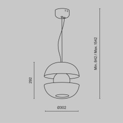 MAYTONI Lampa wisząca Rebel 6W LED 500lm 3000K 80 CRI  MOD322PL-L6G3K