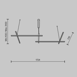 MAYTONI Lampa wisząca Radiance 80W LED 1900lm 3000K 80 CRI  MOD278PL-L86G3K1