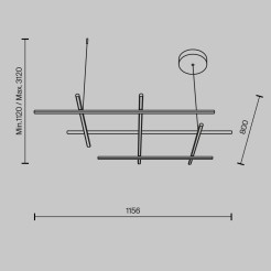 MAYTONI Lampa wisząca Radiance 80W LED 3150lm 3000K 80 CRI  MOD278PL-L86G3K
