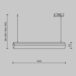 MAYTONI Lampa wisząca Petra 35W LED 2400lm 3000K 80 CRI  MOD250PL-L36BS3K